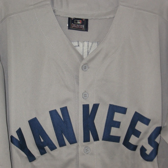 NEW MITCHELL & NESS NEW YORK YANKEES #7 MICKEY MANTLE GRAY XL JERSEY A BEAUTY - Picture 2 of 6